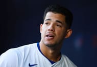 Jose Berrios v zákopu Toronto Blue Jays během zápasu proti New York Yankees - Zdroj: Getty