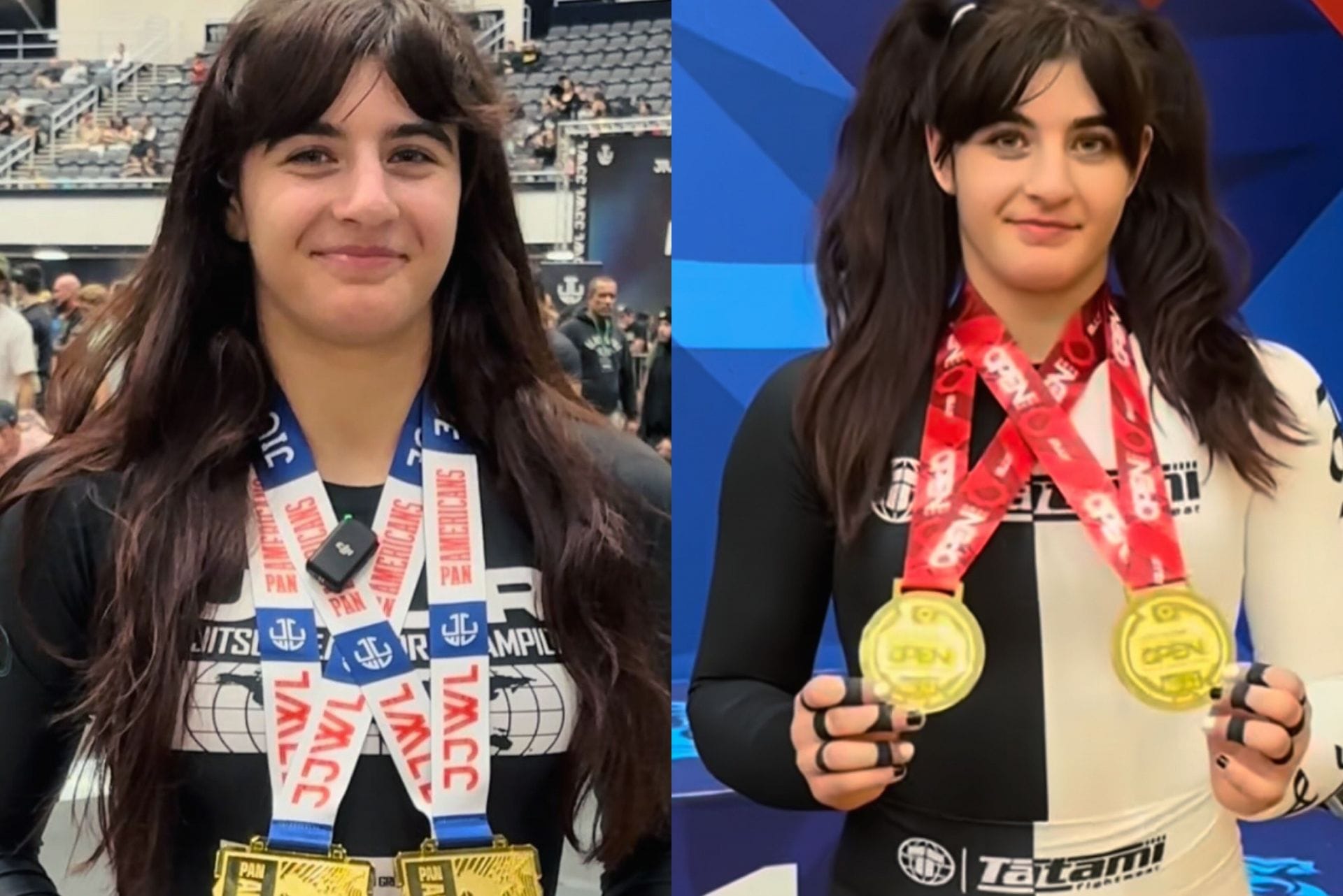 Brazilian jiu-jitsu star Helena Crevar. [Images from Instagram @helenajiujitsugirl https://www.instagram.com/p/DCLO8A9J3ZA/ and https://www.instagram.com/reel/DMEEnc4x1us/]