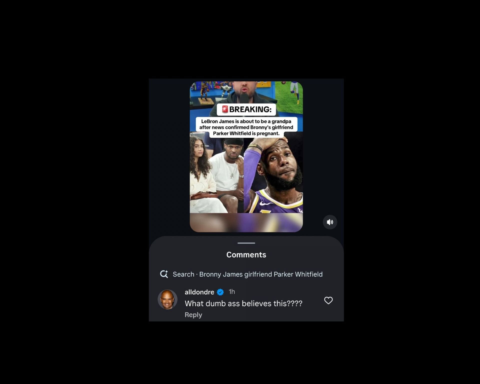 Bronny James&rsquo; Girlfriend&rsquo;s Dad Slams Fan Over Viral Pregnancy Rumors