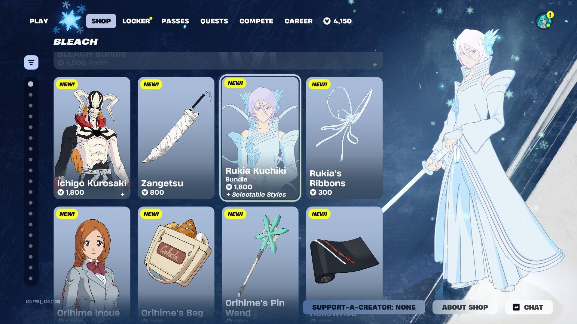 You can purchase the Bleach Rukia Kuchiki skin in Fortnite separately as well (Image via Sportskeeda Gaming || Epic Games)