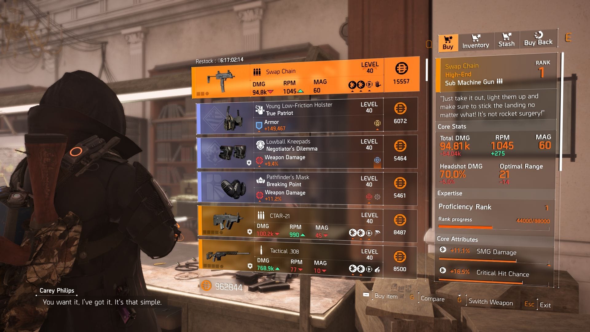 The Division 2 vendor found in Clan Quarters (Image via SK Gaming || Ubisoft)