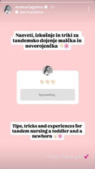 Luka Doncic’s fiancée’s Instagram story