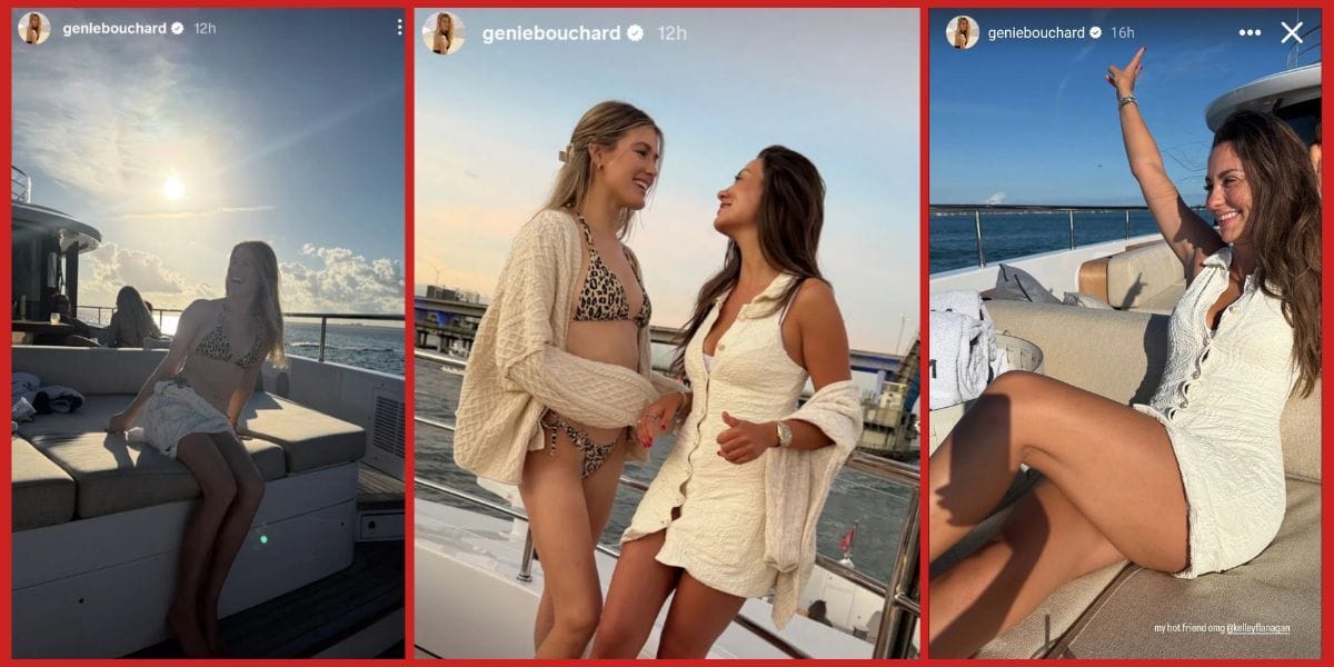 Eugenie Bouchard with her friend on a vacation (Source: Eugenie Bouchard Instagram)
