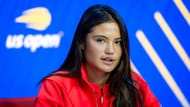 Emma Raducanu during a press conference at the 2025 US Open (Source: Getty)