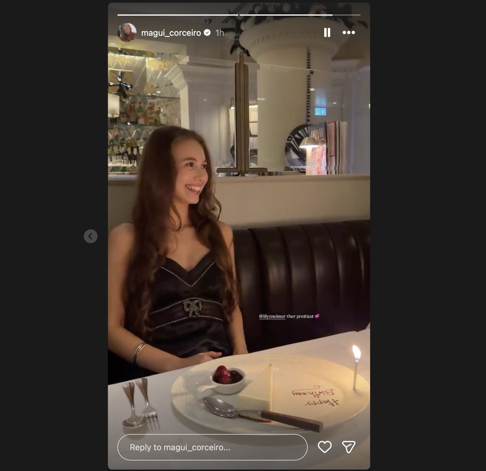 Screen grab from Margarida Corceiro&#039;s Instagram story [via Instagram/@magui_corceiro]