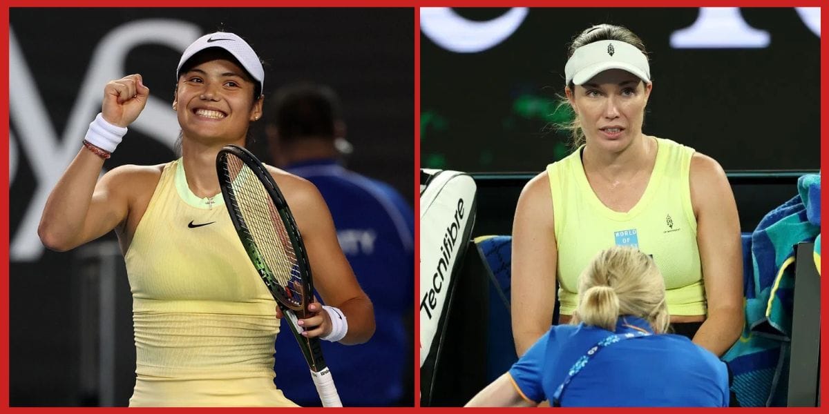 Emma Raducanu and Danielle Collins (Source: Getty)