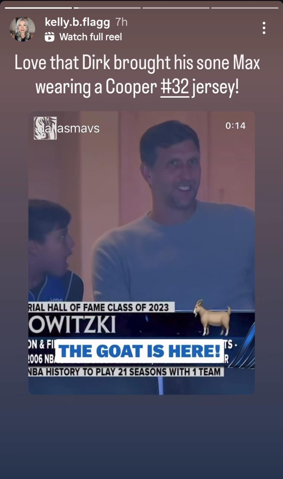 Kelly Flagg’s comment (Image via Instagram @kelly.b.Flagg)