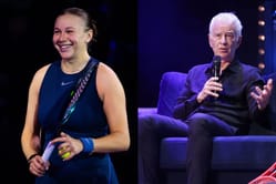 Amanda Anisimova all smiles as she bonds with John McEnroe while ramping up her pre-season training at his academy
