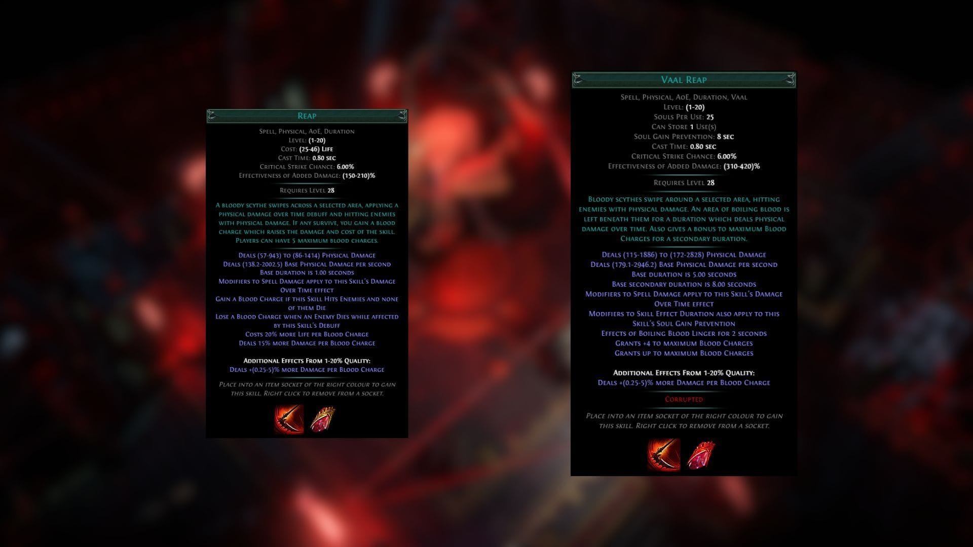 Vaal Gems neprichádzajú v patchi 0.4 (Obrázok cez poewiki || GGG)