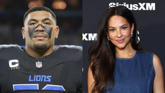 Jared Goff's wife Christen twins in red nightsuit with Penei Sewell's wife Isabelle for Lions Ladies Christmas party (In Pics)