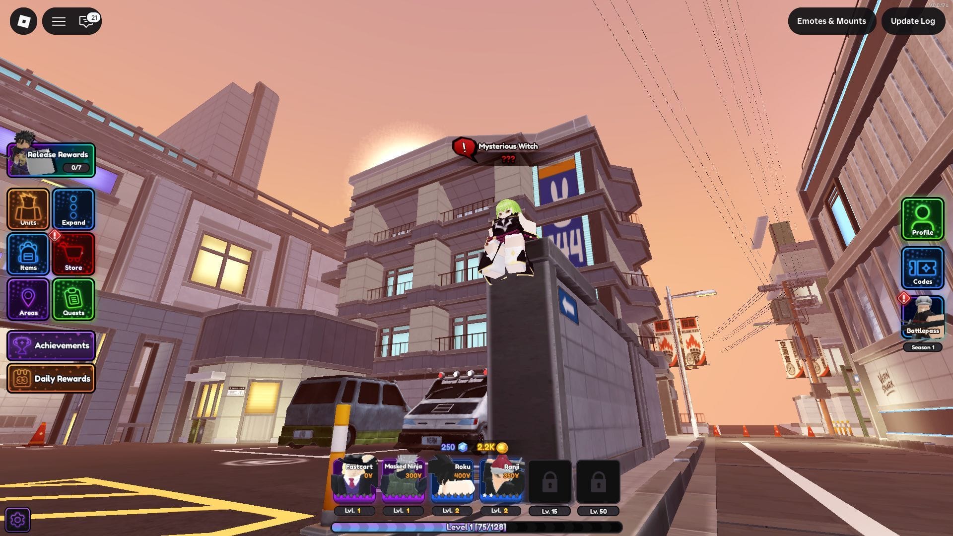 The Mysterious Witch gives you the quest to get Lulu (Image via Roblox)