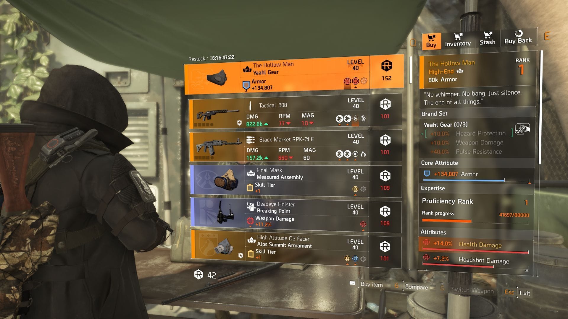 The Division 2 vendor at DZ East (Image via SK Gaming || Ubisoft)
