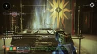 Interacting with the Altar at the end of Fire and Ice mission in Destiny 2 (Image via Bungie)