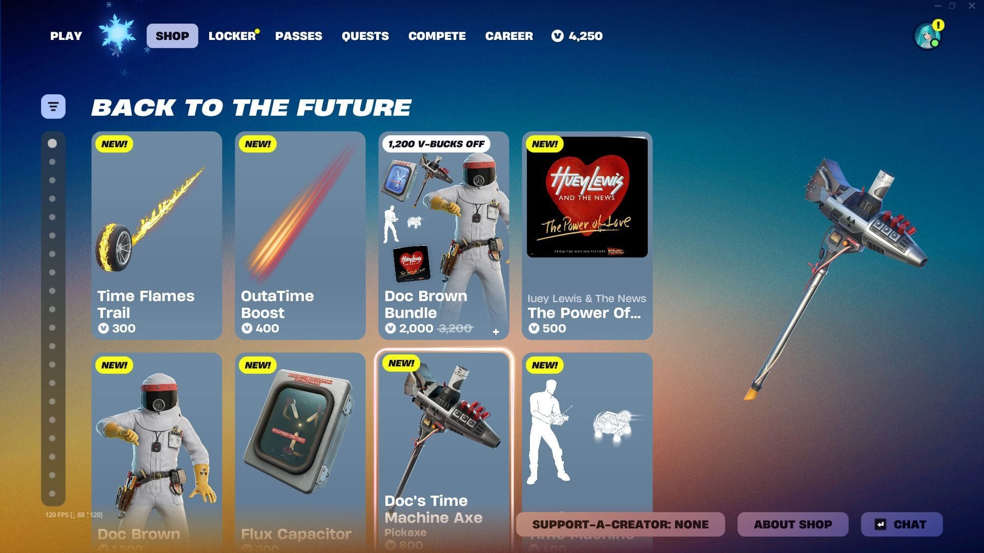 You can purchase the Back to the Future Doc Brown skin in Fortnite separately as well (Image via Sportskeeda Gaming || Epic Games)