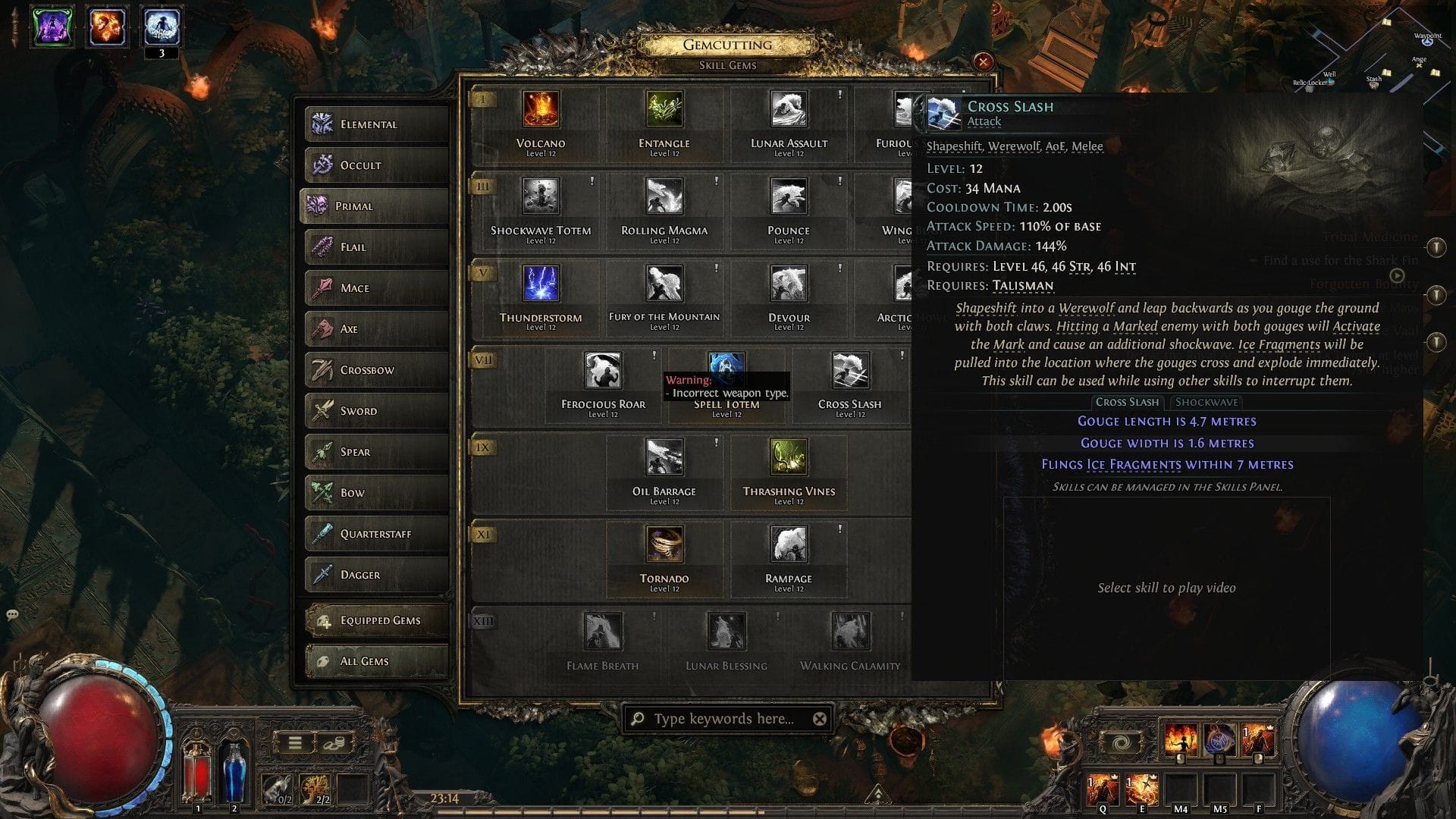 Cross Slash est essentiel pour les dégâts causés aux boss (Image via GGG)