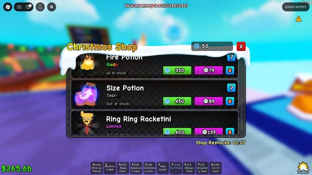 Ring Rang Racketini Pvb Plants Vs Brainrots Christmas Shop guide