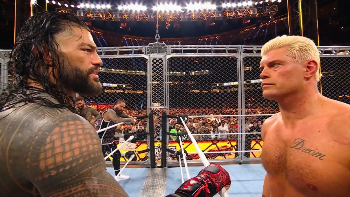 Roman Reigns and Cody Rhodes. [Image Credits: WWE on X]
