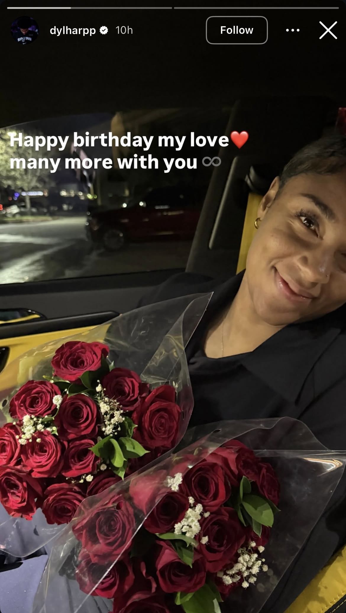 Dylan Harper sends heartfelt birthday wishes to girlfriend JoJo Lacey (Photo via Instagram @dylharpp)