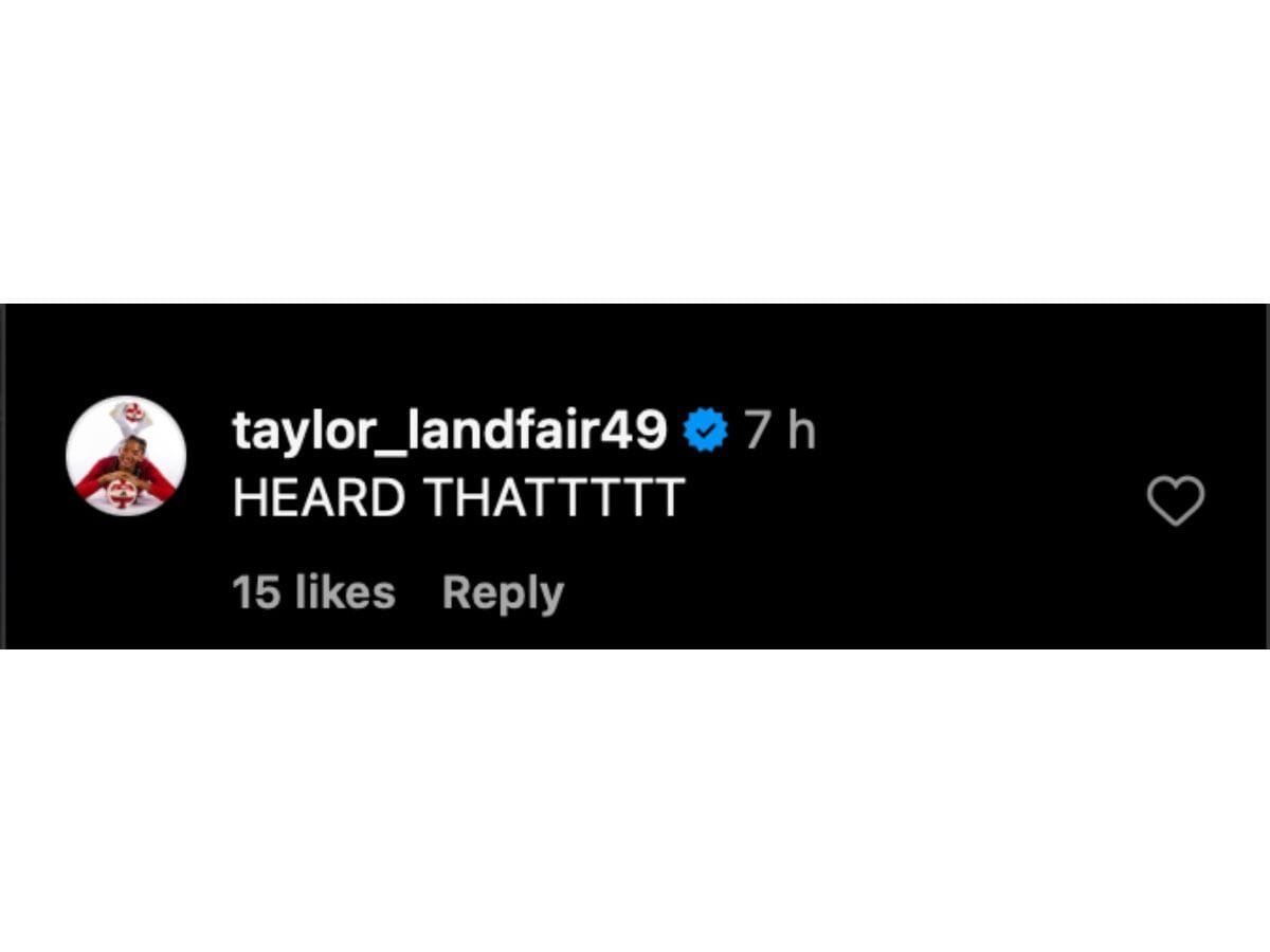 Landfair&#039;s comment on Instagram