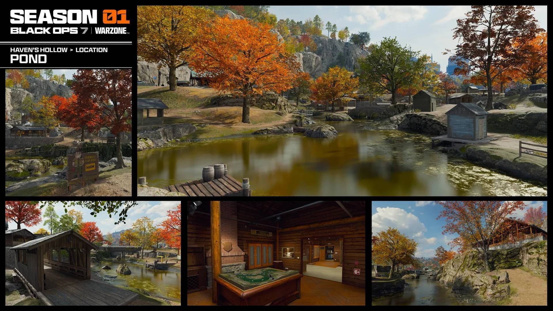 The Pond is a small POI in Haven&#039;s Hollow map (Image via Activision)