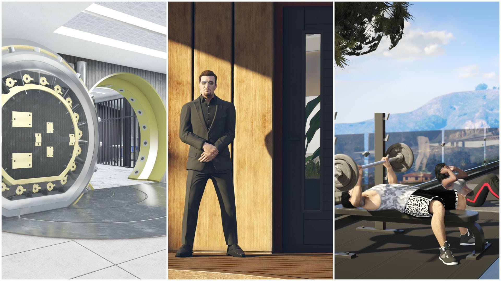 Some of the amenities in GTA Online mansions (Image via Rockstar Games)