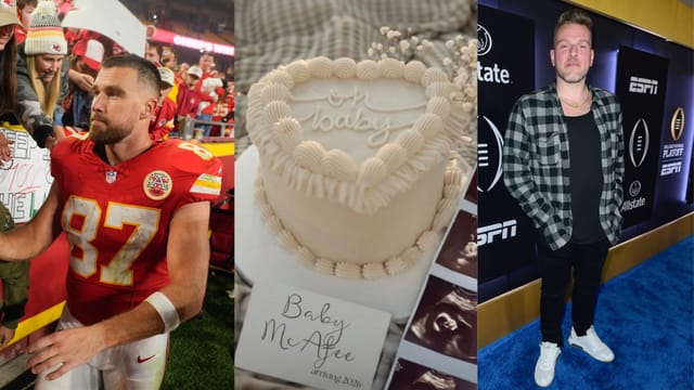 Travis Kelce congratulates Pat McAfee with 3-word message as NFL icon's  wife Samantha announces 2nd pregnancy