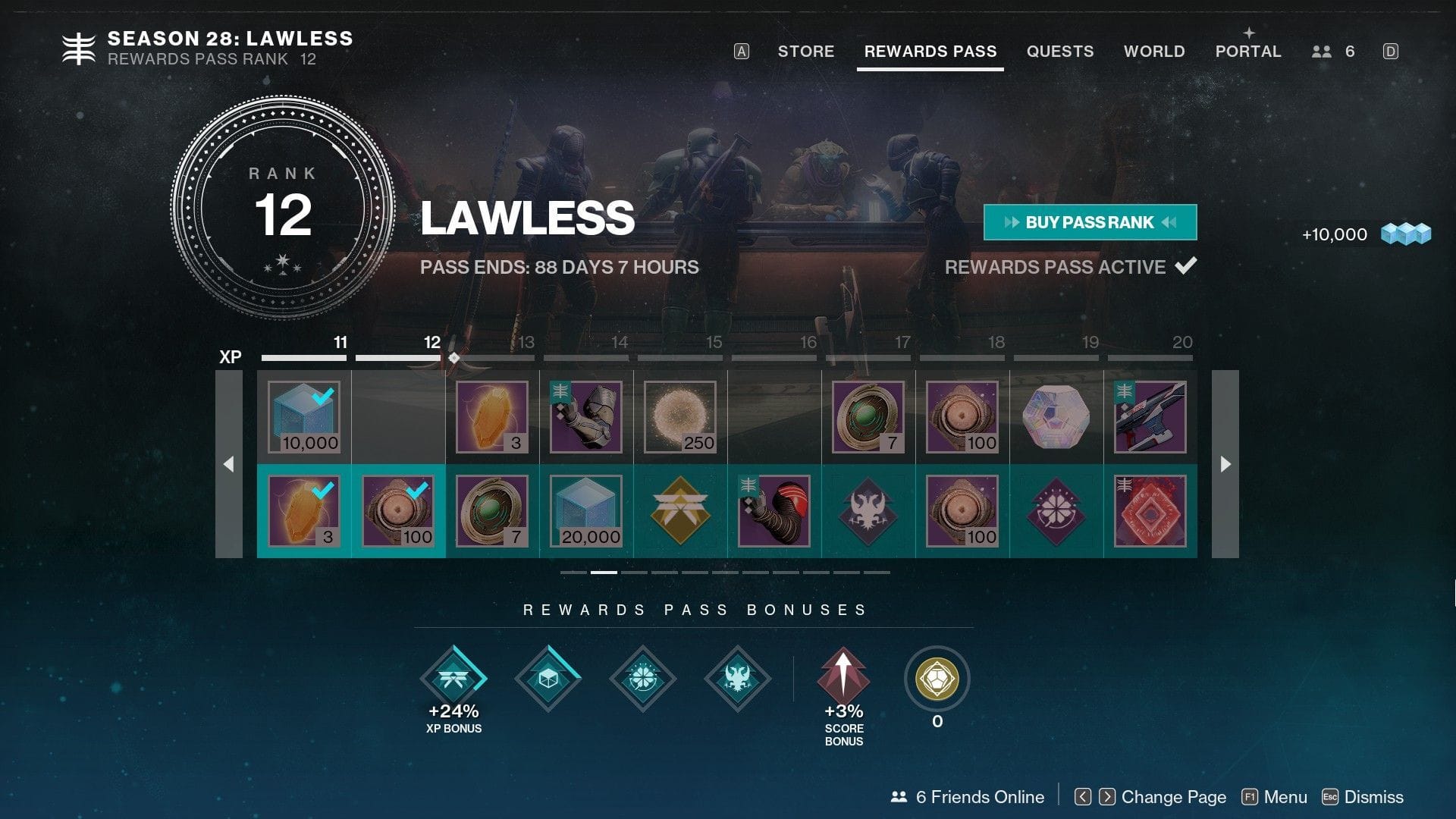 The season pass can boost your rewards (Image via Bungie)