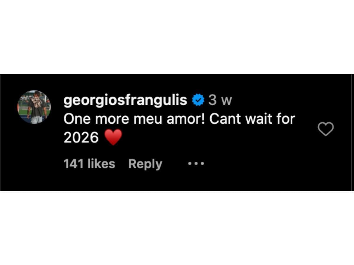 Frangulis&#039; comment on Instagram