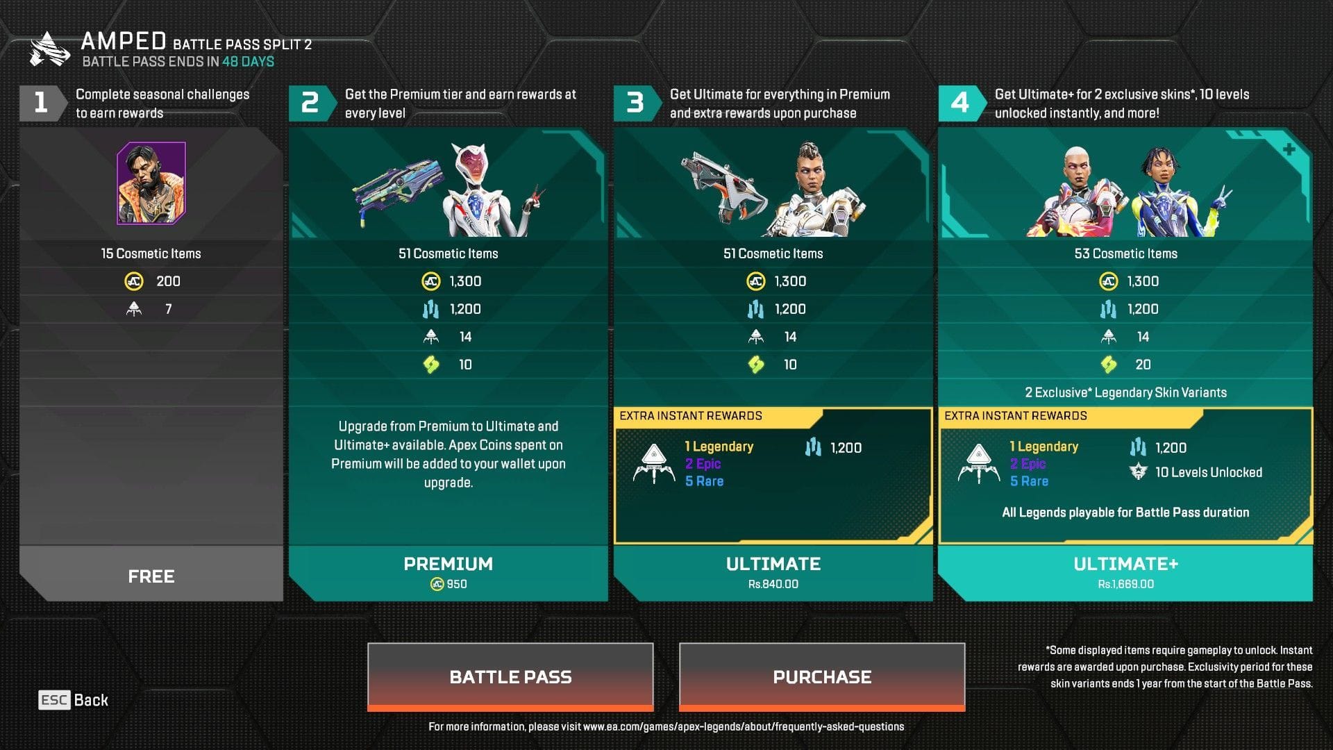 All Apex Legends Season 27 Split 2 Battle Pass variants (Image via Sportskeeda Gaming | EA)
