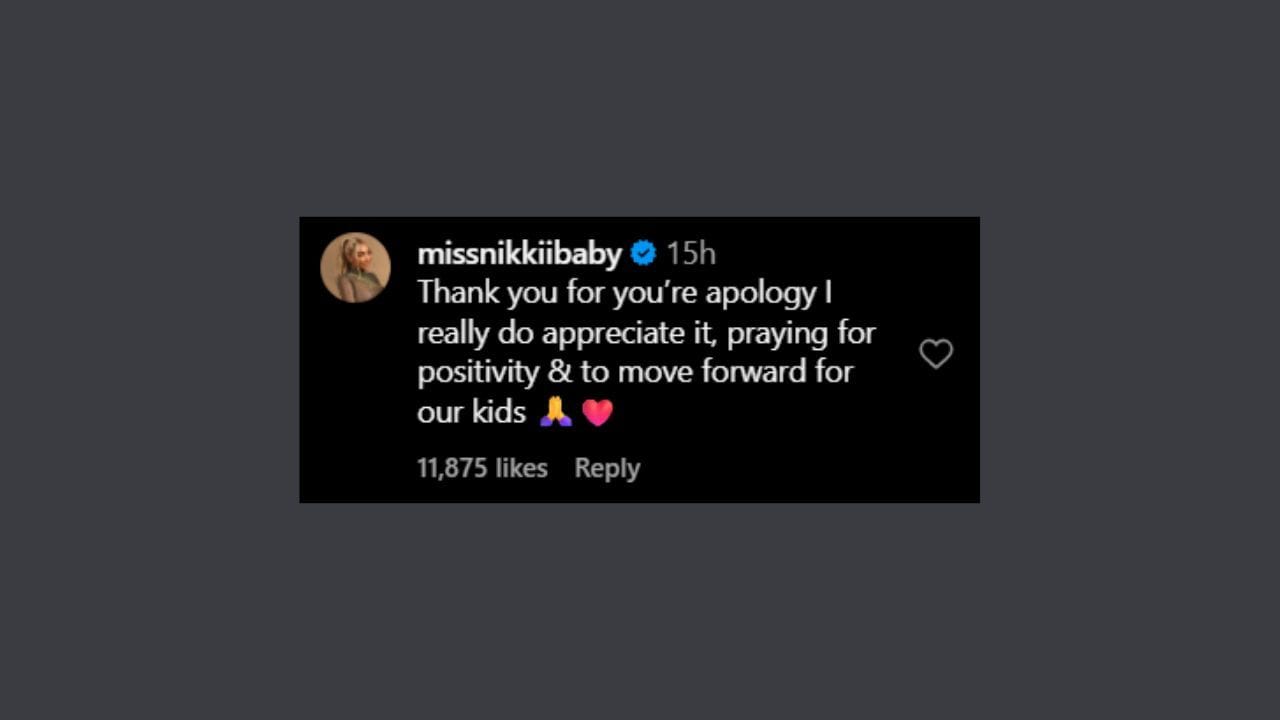 Nikki Mudarris squashes beef with LiAngelo Ball&#039;s ex, Rashida Nicole, in the comments section of Nicole&#039;s IG post. (Credits: @iamrnicole/IG)