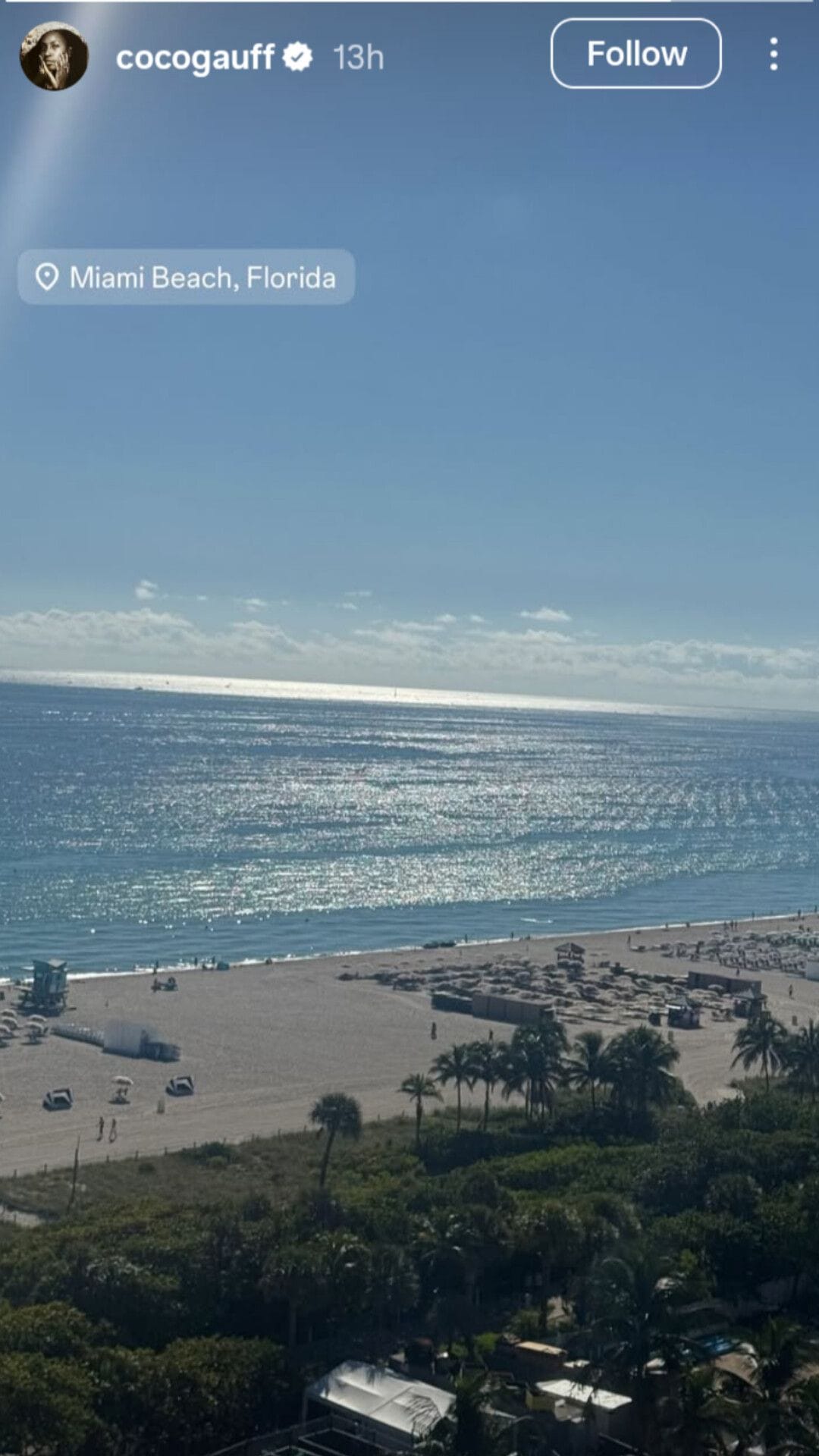 A screenshot of Coco Gauff&#039;s Instagram story