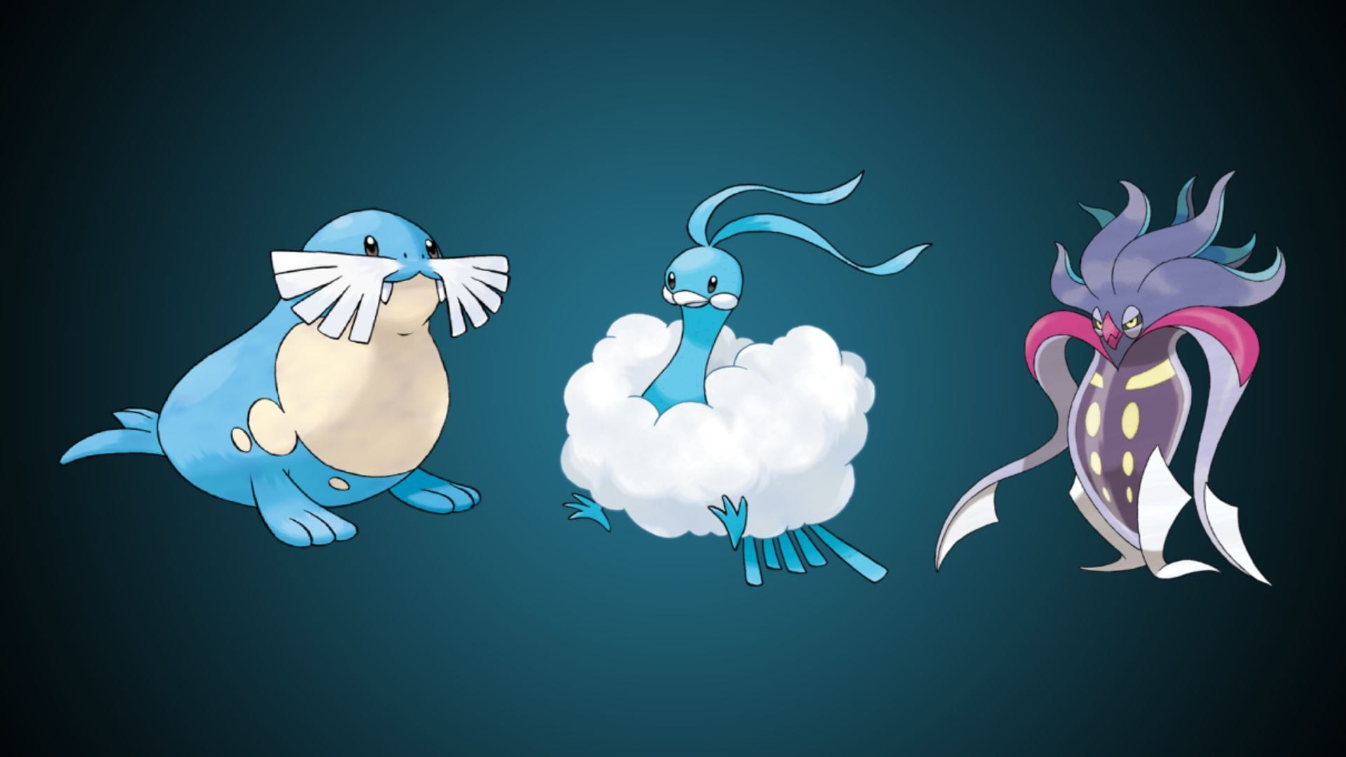 Shadow Sealeo, Altaria, and Malamar (Image via TPC)