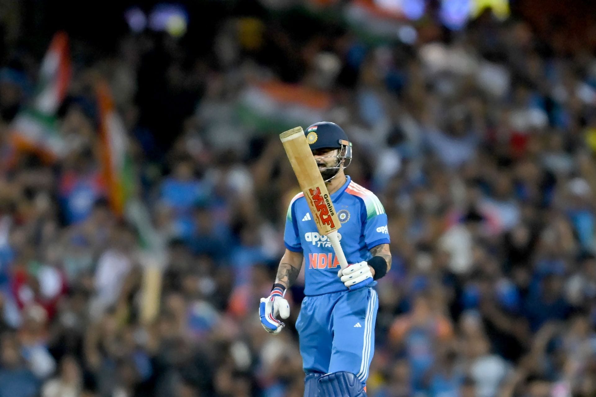 Virat Kohli has the most tons in one format of the game. Source: Getty