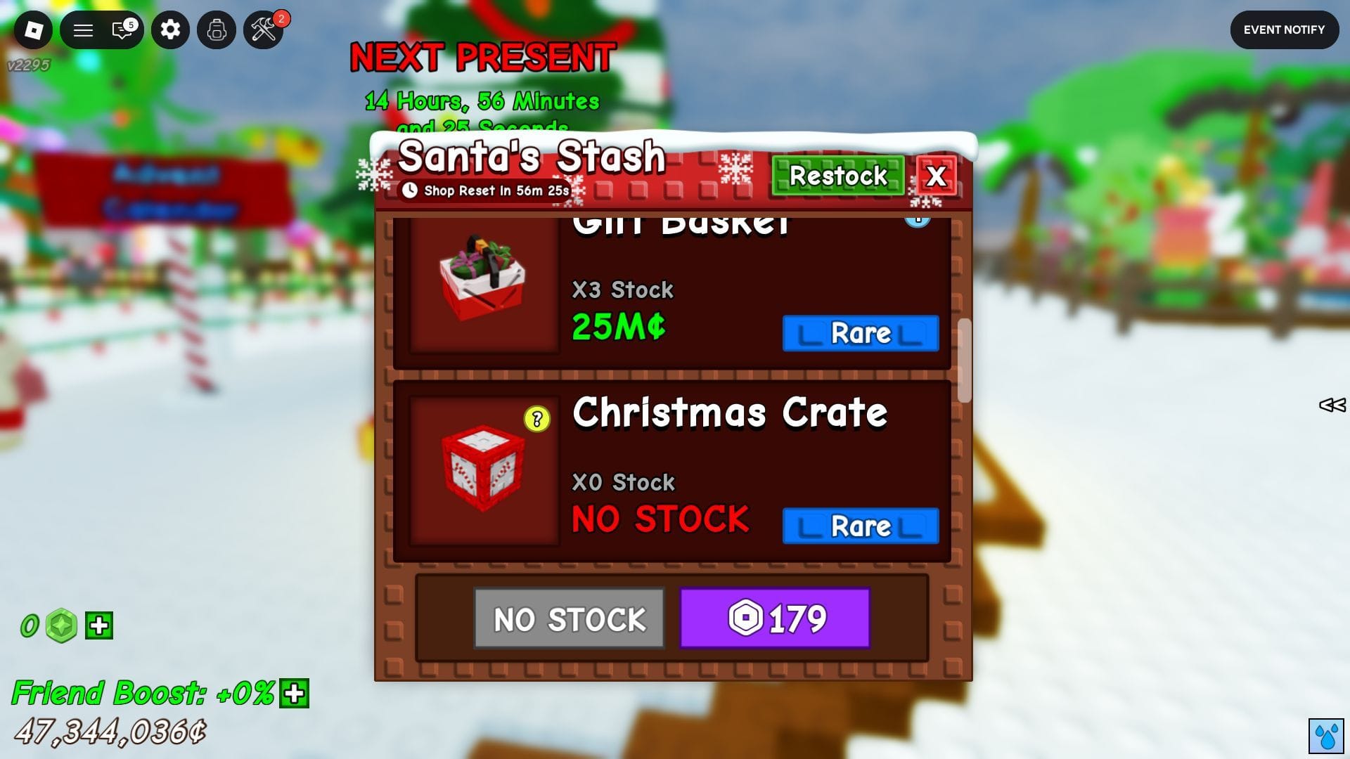 The Christmas Crate in the Christmas Shop (Image via Roblox)