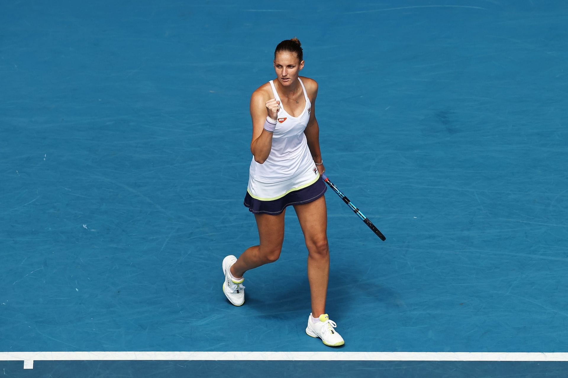 Karolina Pliskova at the 2021 Australian Open. (Source: Getty)