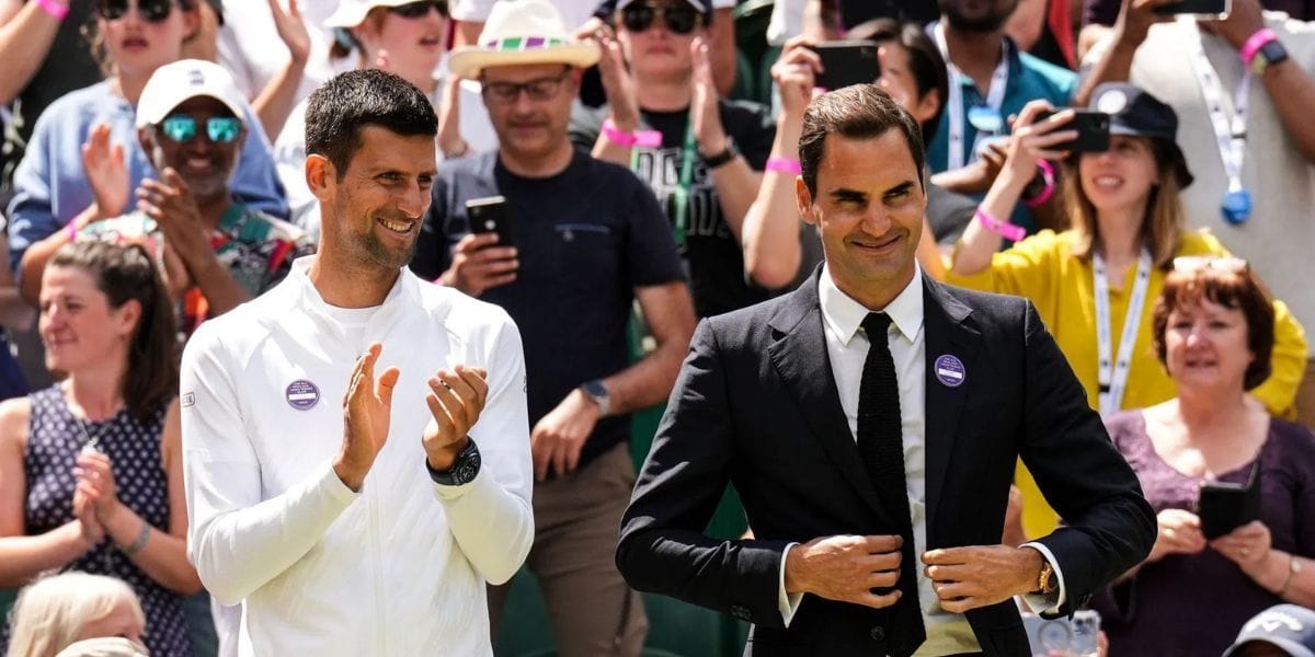 Novak Djokovic and Roger Federer