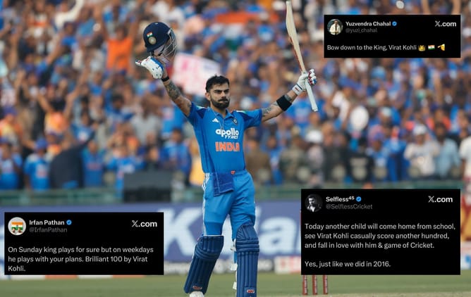 "Bow down to the King" - Social media erupts as Virat Kohli hits back-to-back centuries in IND vs SA 2025 2nd ODI
