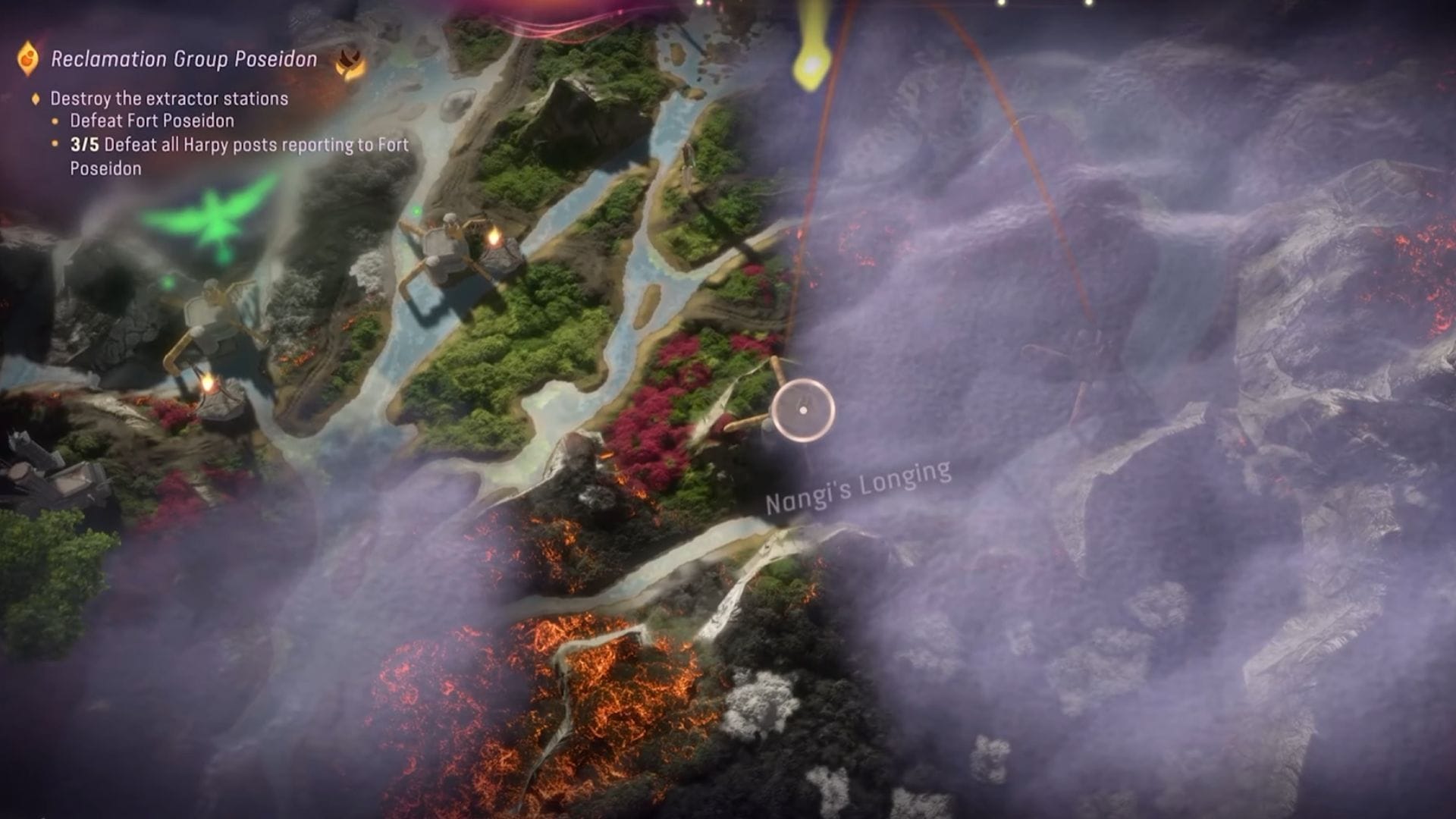 Harpy Charlie location in Avatar Frontiers of Pandora From The Ashes (Image via Ubisoft || YouTube @Greyquaza)