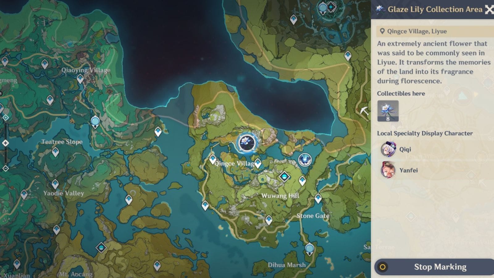 Glaze Lily local specialty materials (Image via HoYoverse)