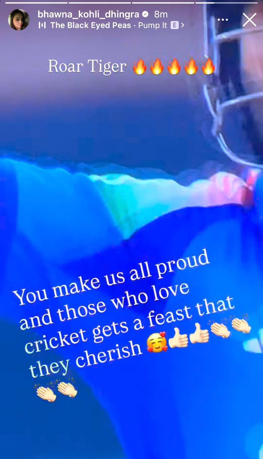 Bhawna Kohli Dhingra’s Insta story for Kohli (Image via Instagram-@bhawna_kohli_dhingra)