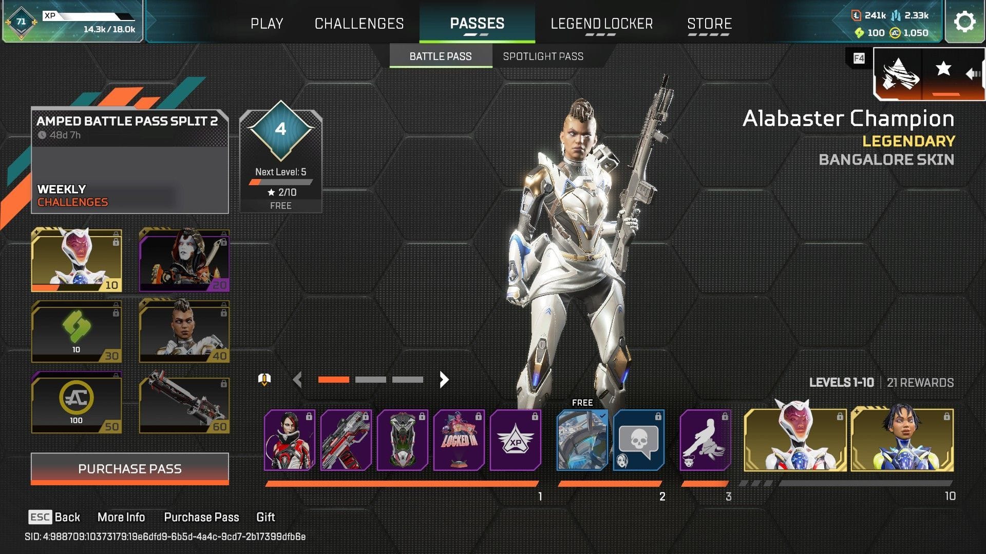 Apex Legends Season 27 Split 2 Battle Pass contains several legendary tier items (Image via Sportskeeda Gaming | EA)