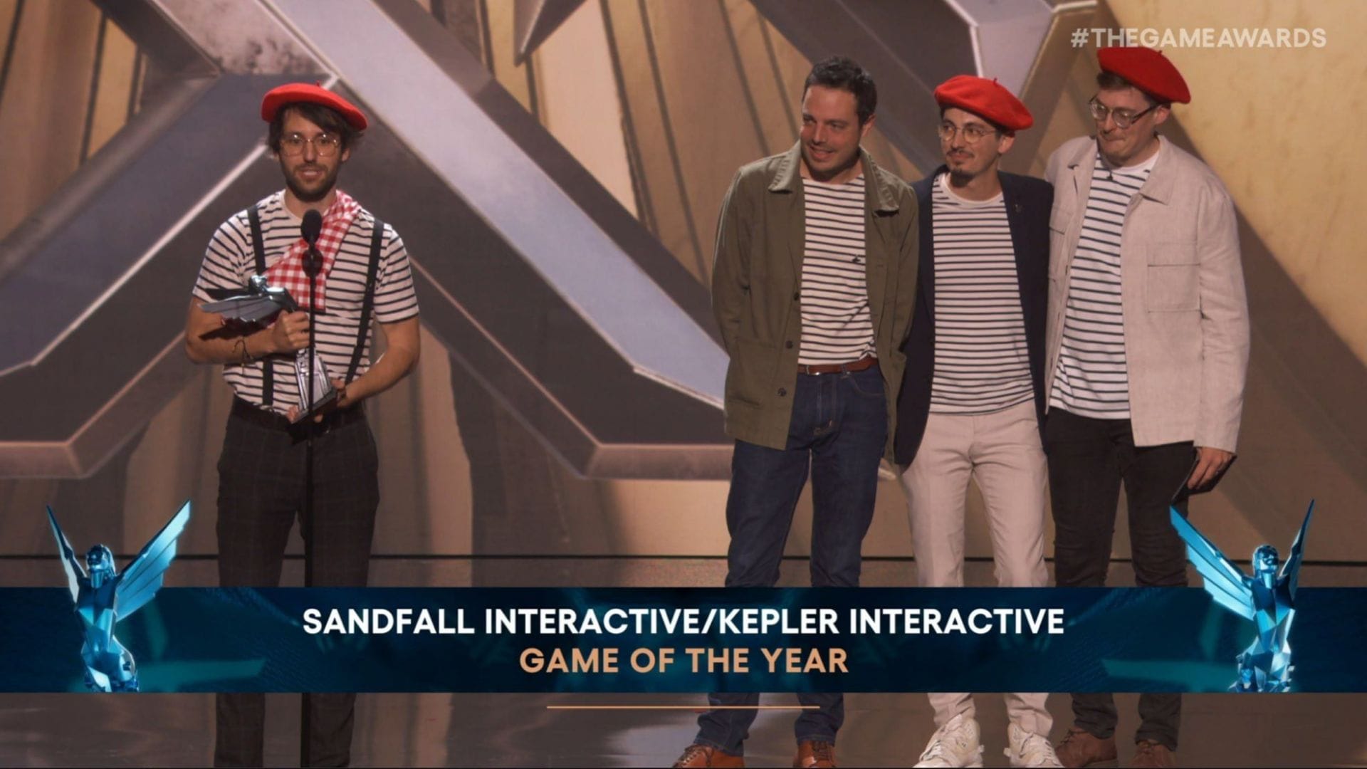 Guillaume Broche a tým (obrázek prostřednictvím The Game Awards)