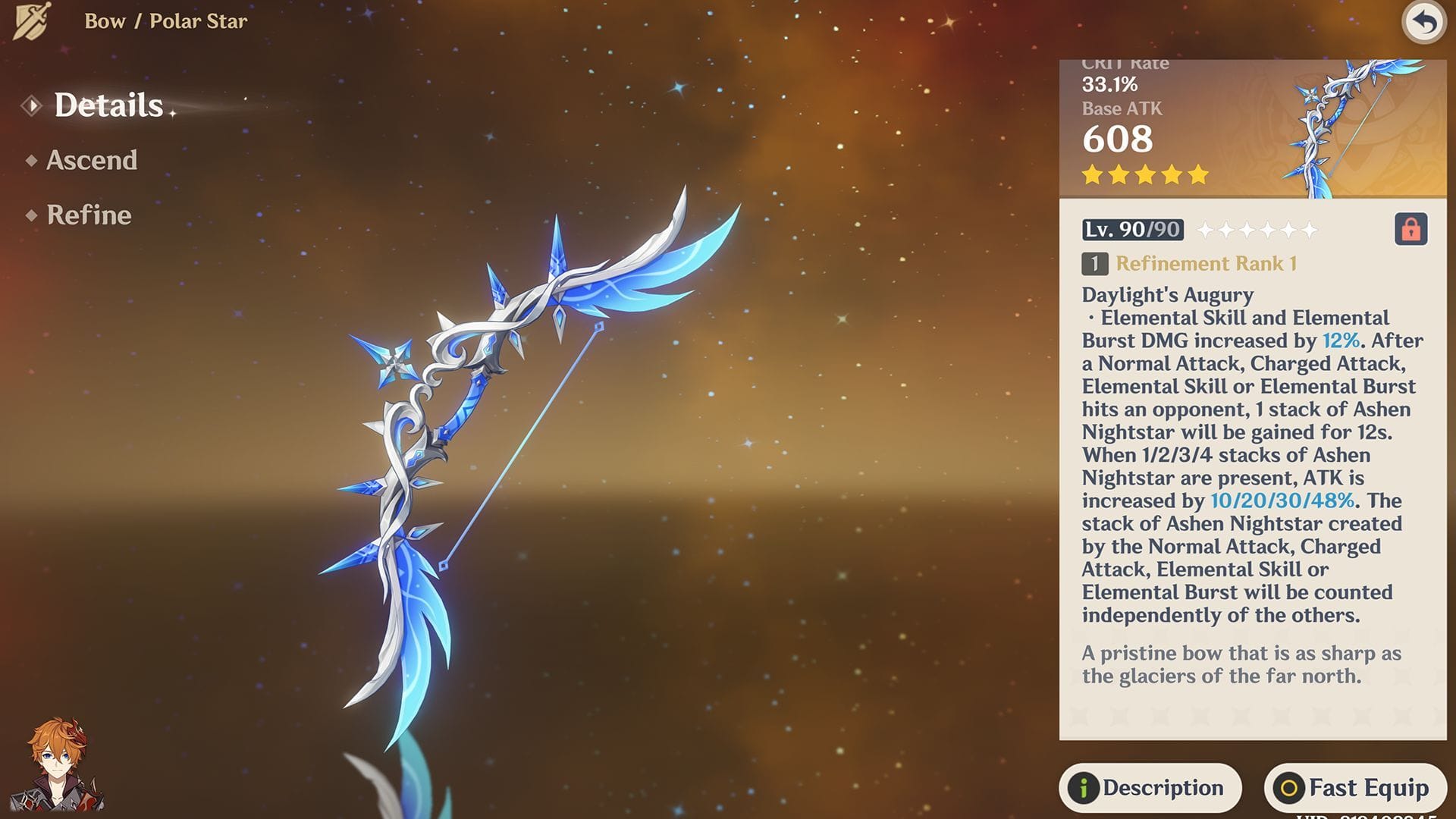 5-star bow Polar Star (Image via Sportskeeda Gaming/HoYoverse)