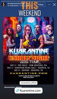 Screengrab of Chris Jericho's Instagram Story (Image credit: Jericho's Instagram account)