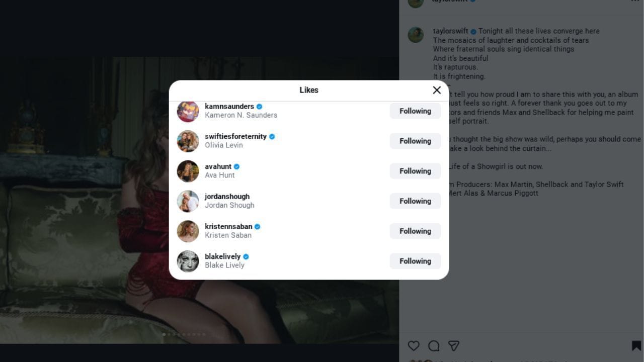 Source: (Via Instagram/ @taylorswift)