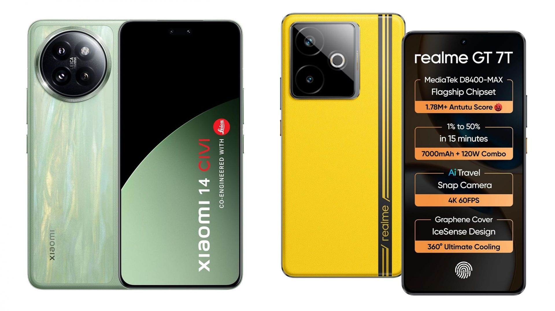 Picture of Realme GT 7T vs Xiaomi 14 Civi