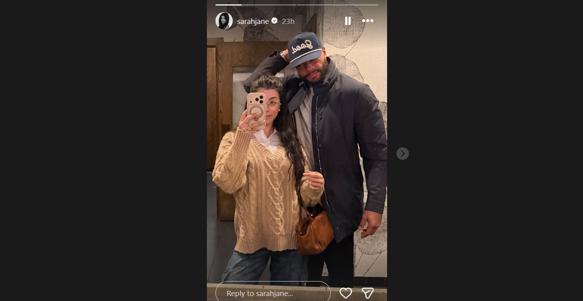 Dak Prescott&#039;s fianc&eacute;e Sarah Jane flaunts timeless knitwear aesthetics for cozy date night with Cowboys QB [Pics]