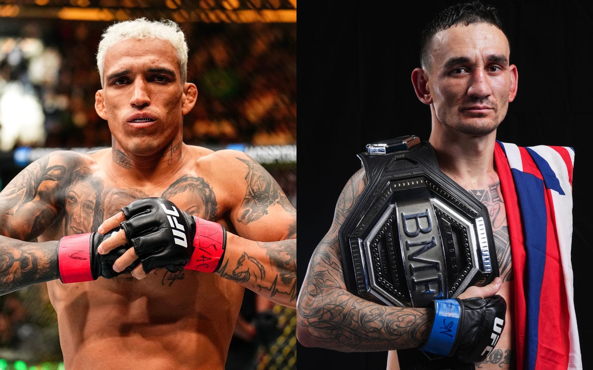 Charles Oliveira (left) has dispelled rumors about potential Max Holloway (right) fight. [Images courtesy: Getty Images]