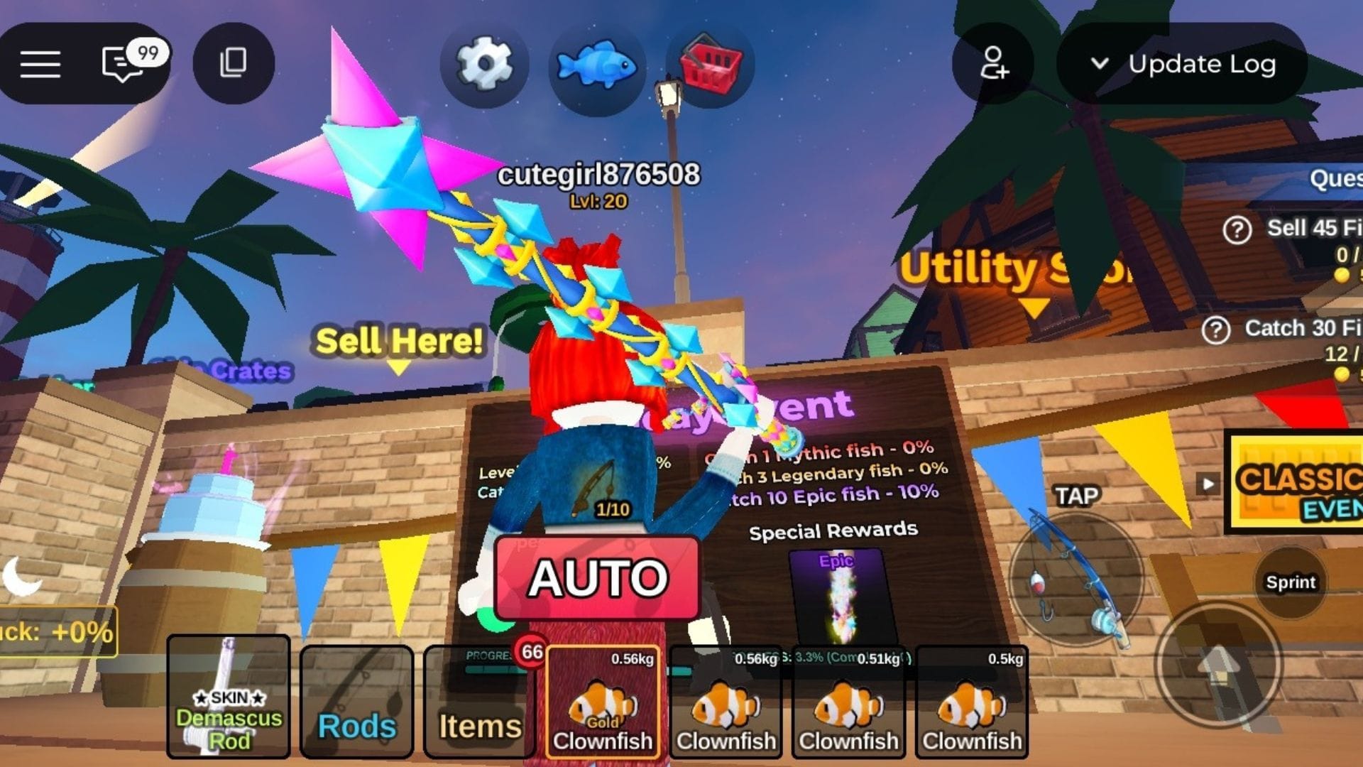 Showcasing the Party Popper skin (Image via Roblox)