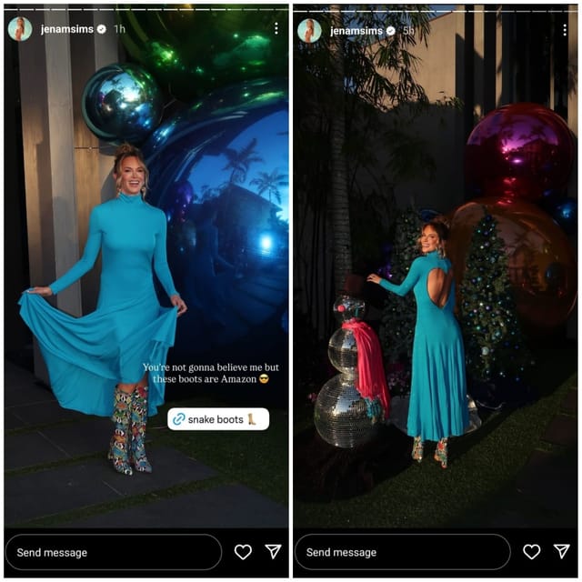 Screenshots from Jena Sims' Instagram story - Image credits - via @jenamsims